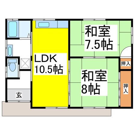 グリーンフラッツ5号の物件間取画像